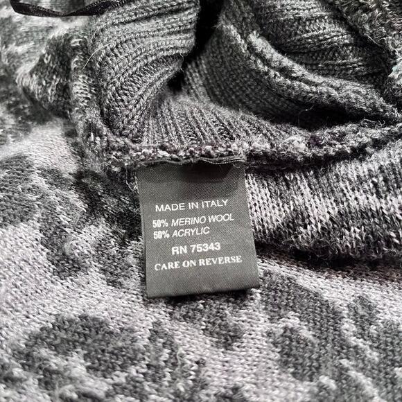 SILVIA NOVELLI Sweater Cardigan Size M Made in Italy Merino Wool Blend (C-226) - Picture 5 of 5